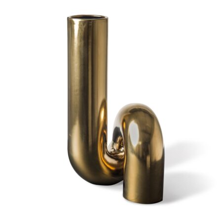 POLSPOTTEN Yourtube vase 37 cm Guld