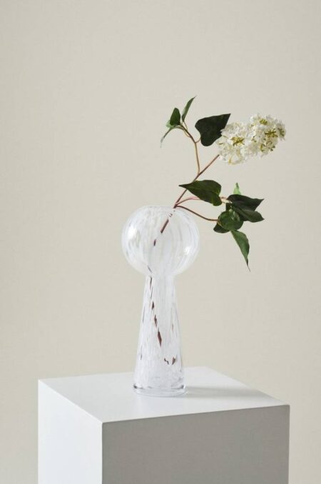 PRISSE glasvase Glas/hvid