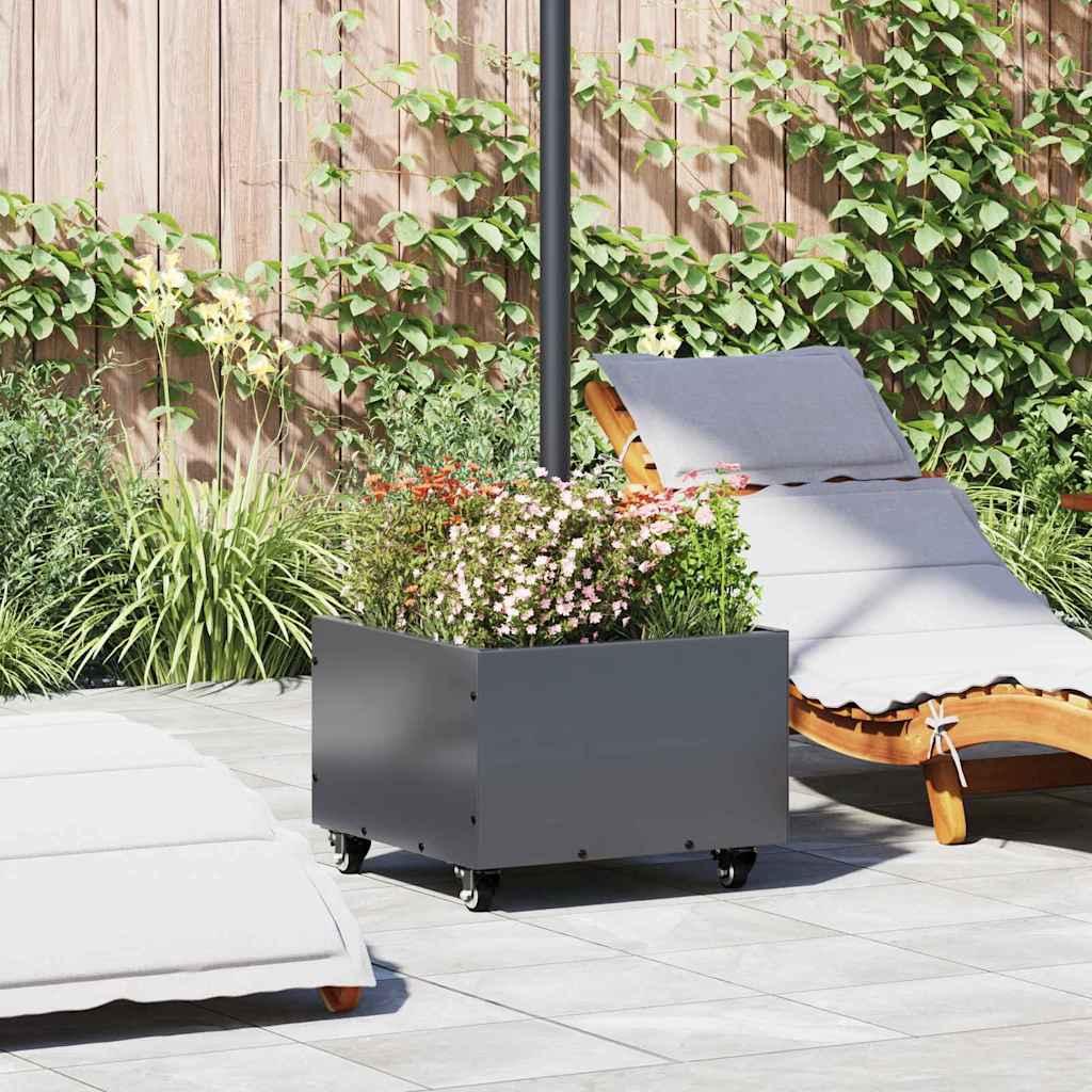 Parasolbase med plantekasse Antracit 45 x 45 x 45 cm Stål Parasolbase med plantekasse Antracit 45 x 45 x 45 cm Stål