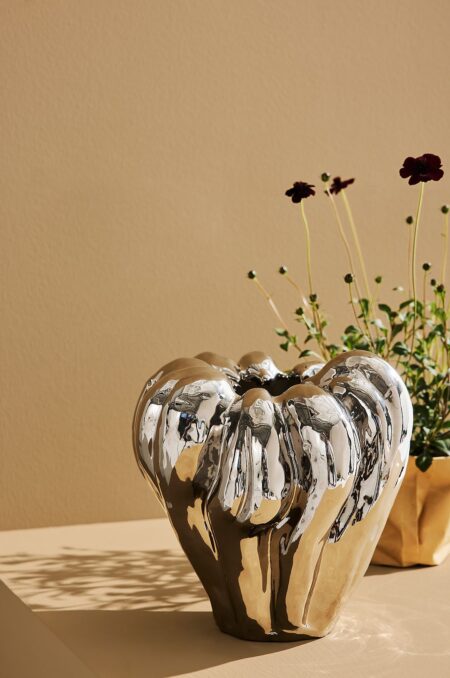 Pastill - Ruth Bold vase - S⌀lvfarvet - Urtepotteskjulere & vaser - - Homeroom