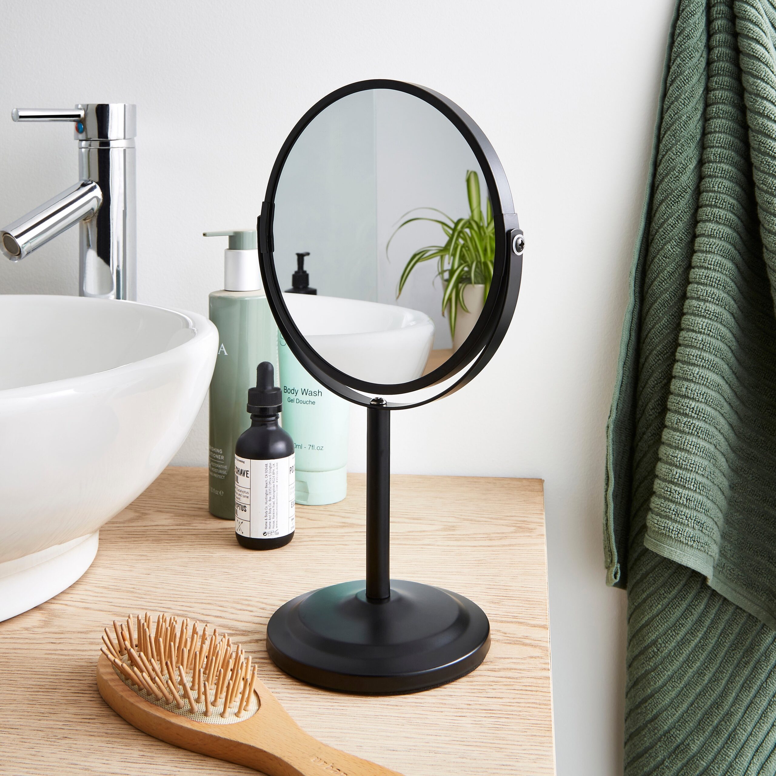 Pedestal Mirror Black Black Pedestal Mirror Black Black