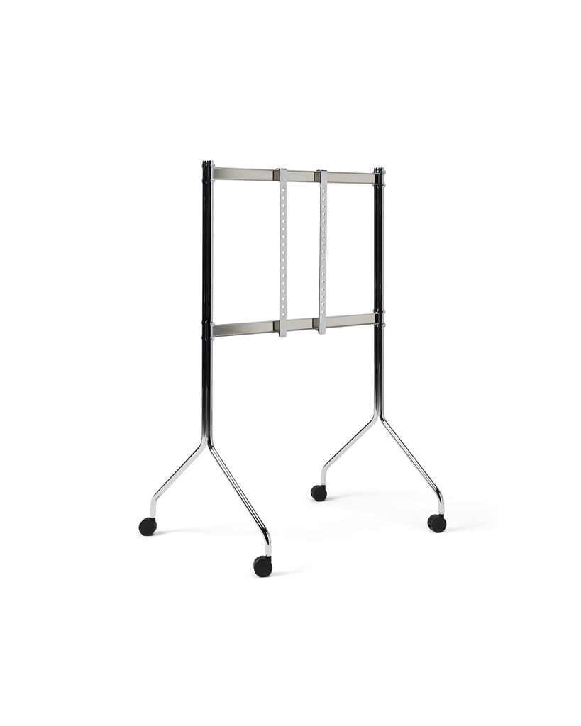 Pedestal Pipe Moon Rollin' Tall TV Stativ 121x78 cm - Chrome Pedestal Pipe Moon Rollin' Tall TV Stativ 121x78 cm - Chrome
