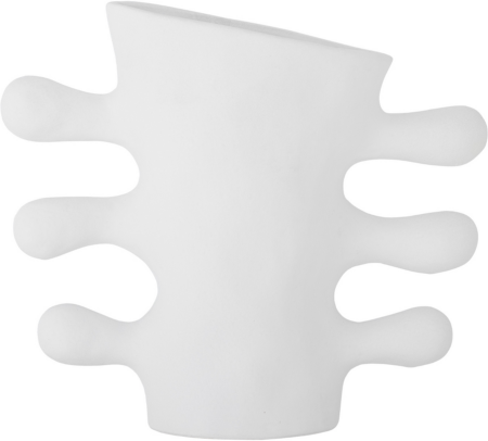Pernilla, Vase, hvid, H26x12,5x29,5 cm, stentøj