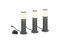 Philips Piedestal/Piedestal til stilampe/Stilampe 3 W, Udendørs piedestal/postbelysning, Grå, Rustfrit stål, IP44, Have, Terrasse, II