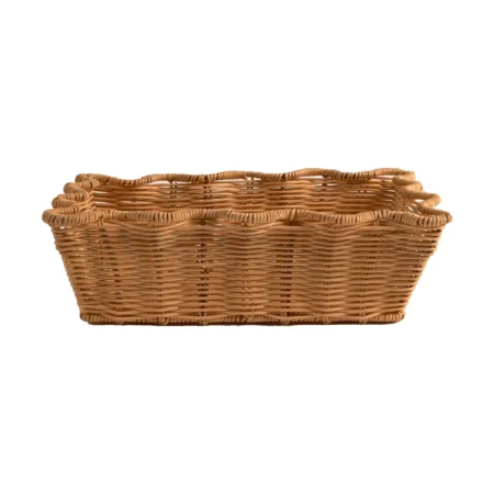 Pick a Poppy Scallop Rattan kurv Natural, 20x30 cm