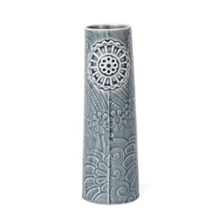 Pipanella Flower vase, gråblå - 15x5 cm.