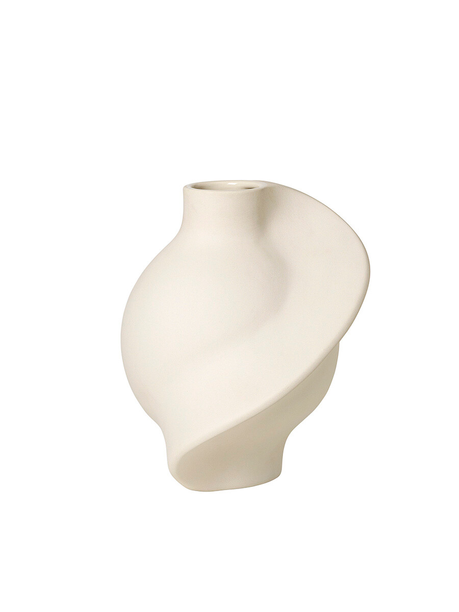 Pirout Vase 01, ceramic fra Louise Roe (Raw White) Pirout Vase 01, ceramic fra Louise Roe (Raw White)