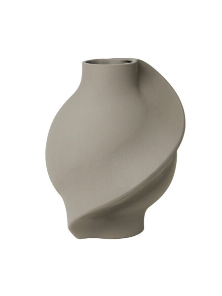 Pirout Vase 02, ceramic fra Louise Roe (Sanded Grey)