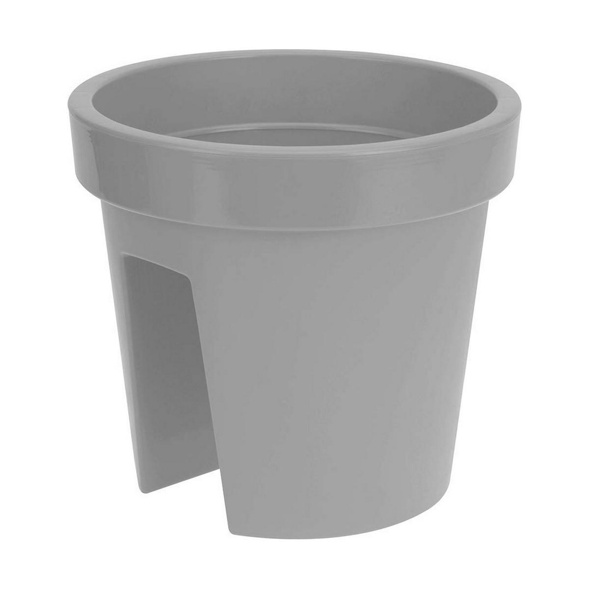 Plant pot til rækværk Plastiken Grå polypropylen Plant pot til rækværk Plastiken Grå polypropylen