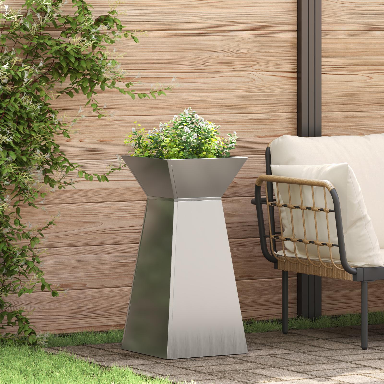Plante Stativ Galvaniseret stål 35 x 35 x 73 cm Dekorative Indlæg Plante Stativ Galvaniseret stål 35 x 35 x 73 cm Dekorative Indlæg