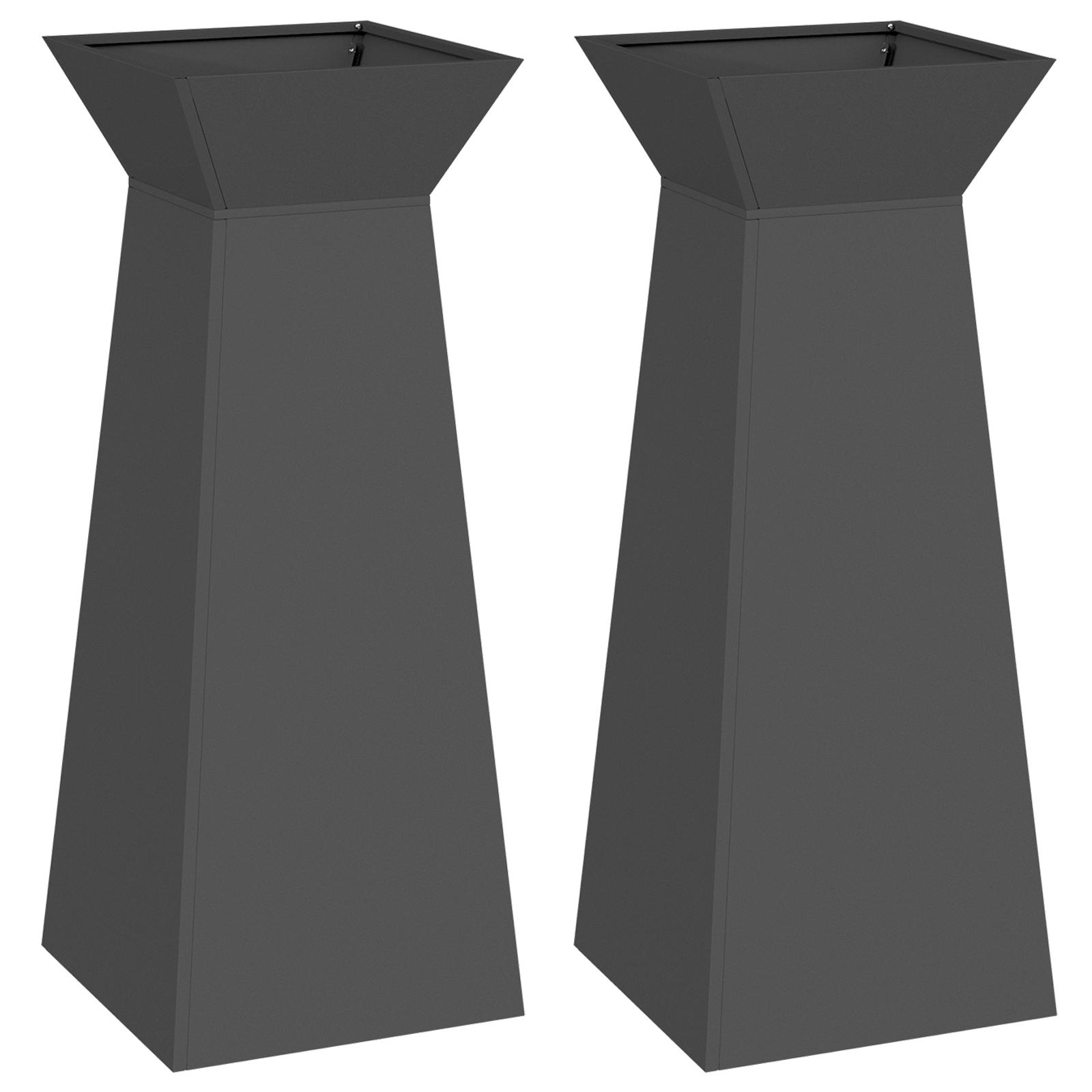 Plante Stativ Sort Metal 40 x 40 x 101 cm Planter Plante Stativ Plante Stativ Sort Metal 40 x 40 x 101 cm Planter Plante Stativ