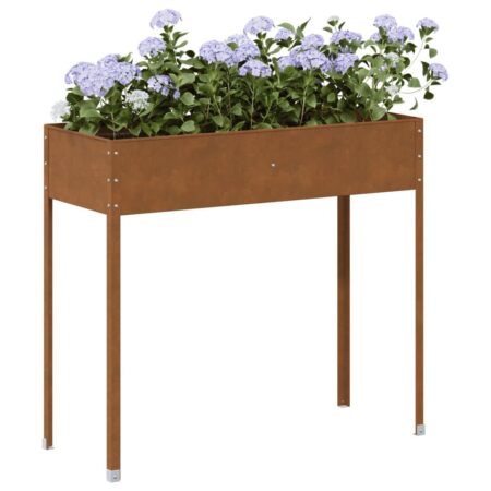 Plantekasse 100,5x40,5x90 cm cortenstål