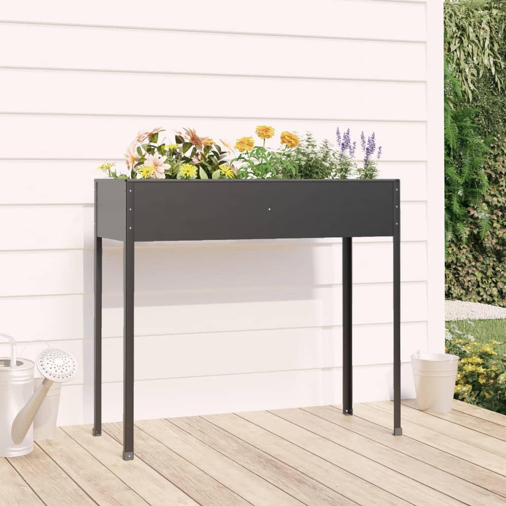 Plantekasse 100,5x40,5x90 cm galvaniseret stål antracitgrå Plantekasse 100,5x40,5x90 cm galvaniseret stål antracitgrå