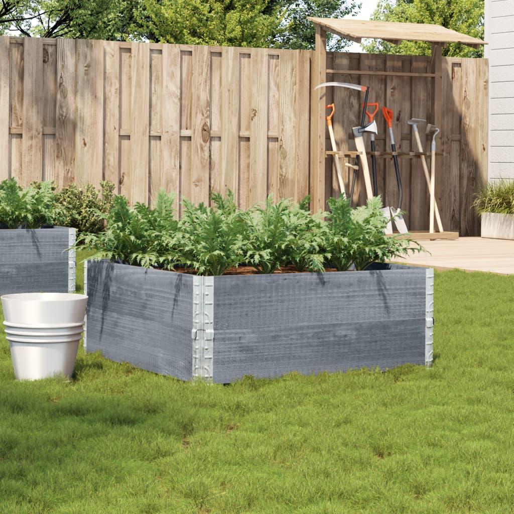 Plantekasse 100x100 cm massivt fyrretræ grå Plantekasse 100x100 cm massivt fyrretræ grå