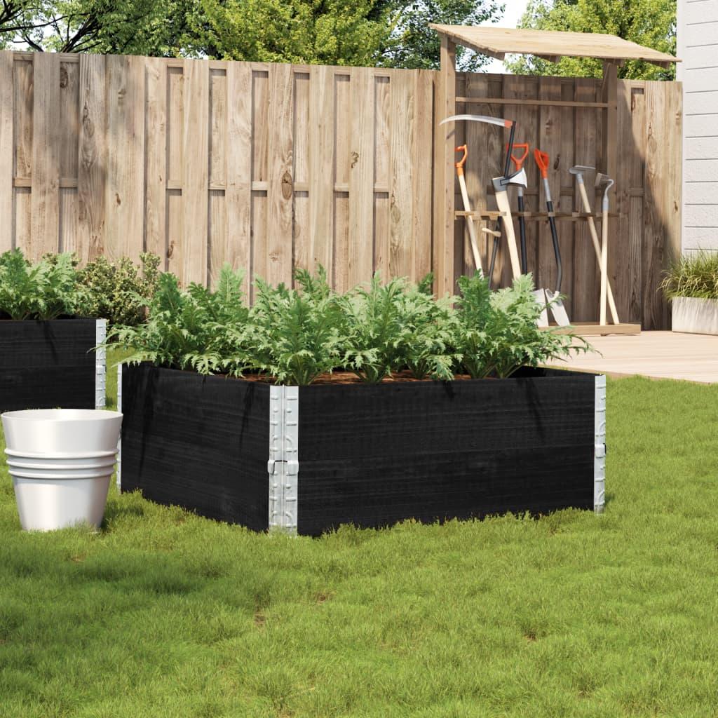 Plantekasse 100x100 cm massivt fyrretræ sort Plantekasse 100x100 cm massivt fyrretræ sort