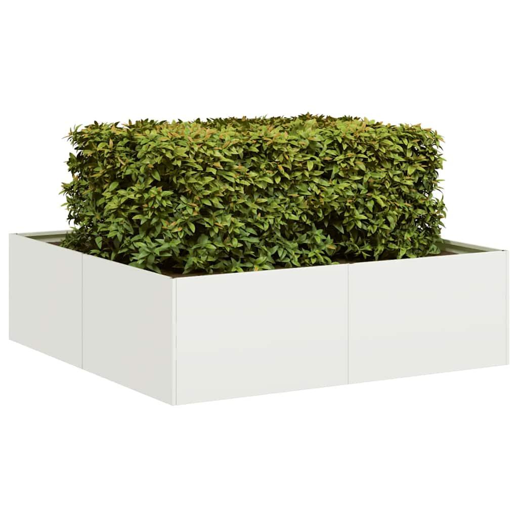 Plantekasse 100x100x30 cm stål hvid Plantekasse 100x100x30 cm stål hvid