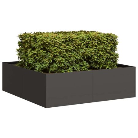 Plantekasse 100x100x30 cm stål sort
