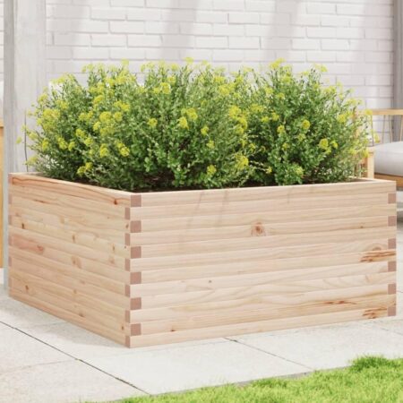 Plantekasse 100x100x46 cm massivt fyrretræ