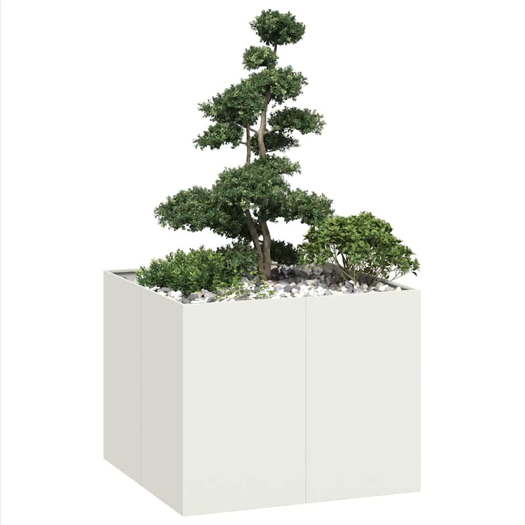 Plantekasse 100x100x80 cm stål hvid Plantekasse 100x100x80 cm stål hvid