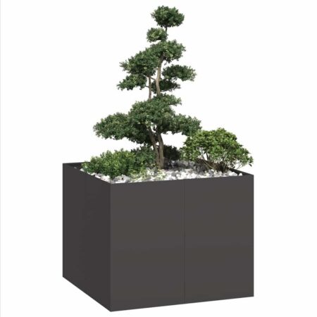 Plantekasse 100x100x80 cm stål sort