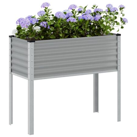 Plantekasse 100x45x90 cm stål grå