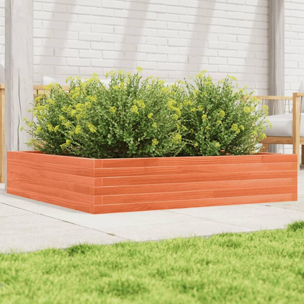 Plantekasse 110x110x23 cm massivt fyrretræ gyldenbrun Plantekasse 110x110x23 cm massivt fyrretræ gyldenbrun