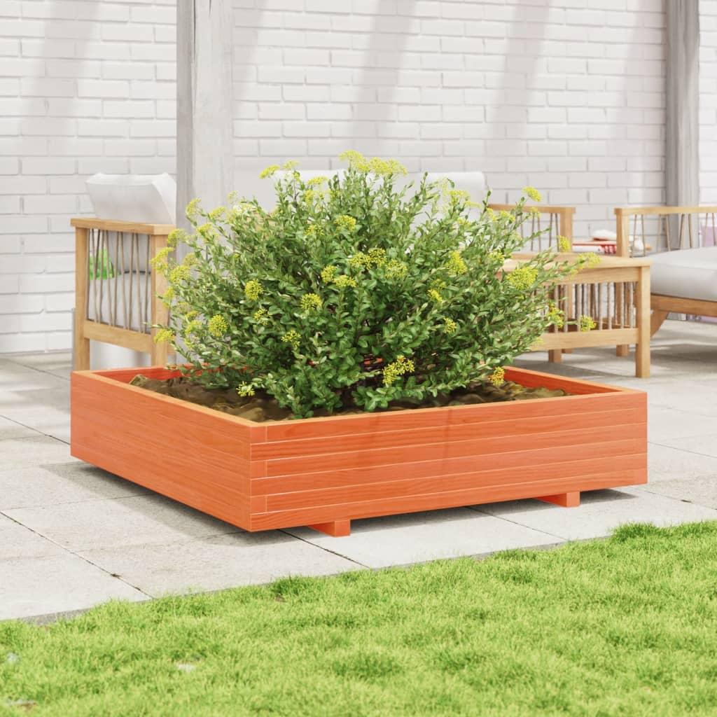 Plantekasse 110x110x26,5 cm massivt fyrretræ gyldenbrun Plantekasse 110x110x26,5 cm massivt fyrretræ gyldenbrun
