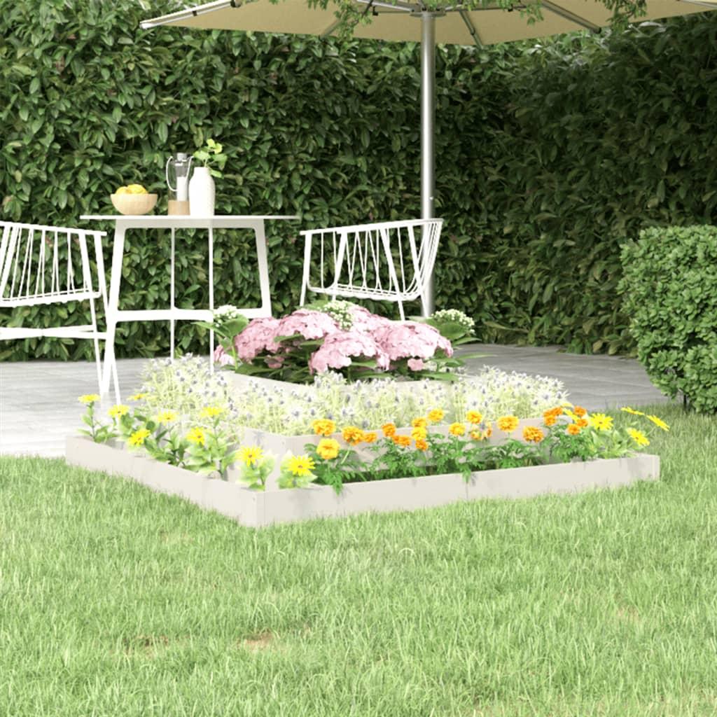 Plantekasse 110x110x27 cm massivt fyrretræ hvid Plantekasse 110x110x27 cm massivt fyrretræ hvid