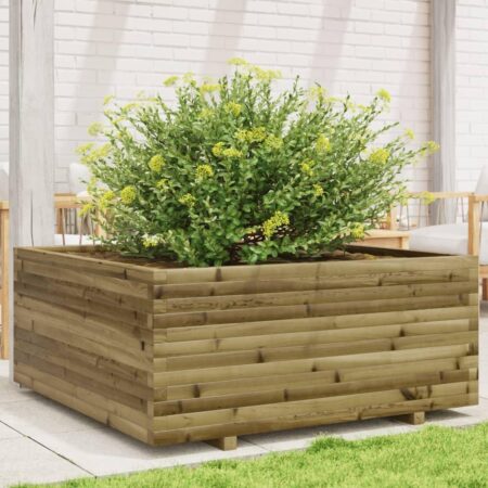 Plantekasse 110x110x49,5 cm imprægneret fyrretræ