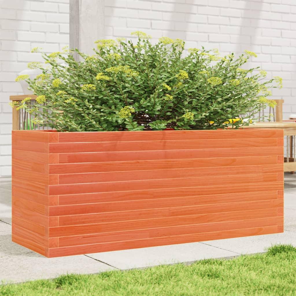 Plantekasse 110x40x46 cm massivt fyrretræ gyldenbrun Plantekasse 110x40x46 cm massivt fyrretræ gyldenbrun