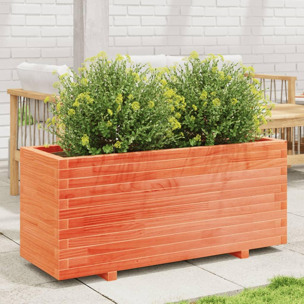 Plantekasse 110x40x49,5 cm massivt fyrretræ gyldenbrun Plantekasse 110x40x49,5 cm massivt fyrretræ gyldenbrun