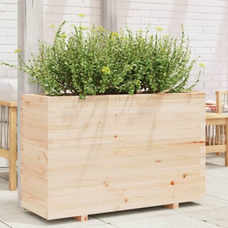 Plantekasse 110x40x72 cm massivt fyrretræ