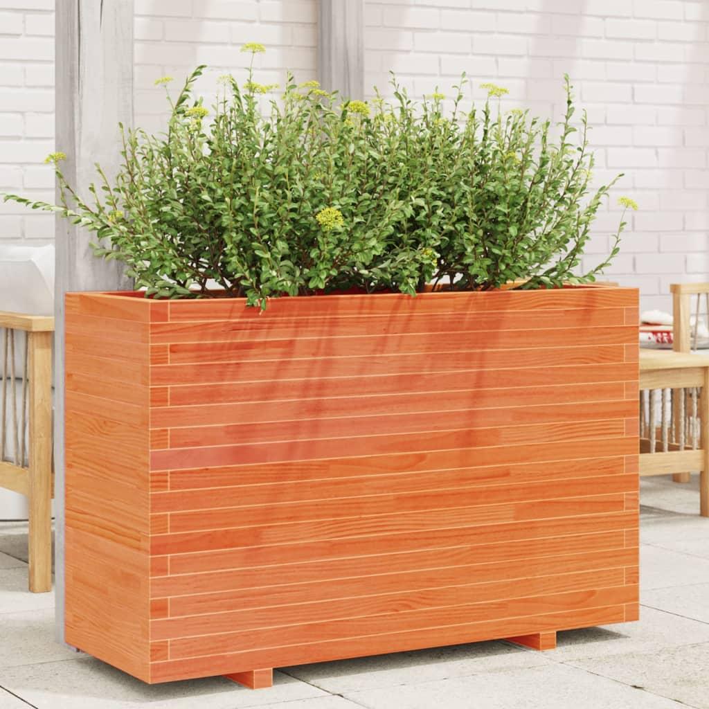 Plantekasse 110x40x72 cm massivt fyrretræ gyldenbrun Plantekasse 110x40x72 cm massivt fyrretræ gyldenbrun