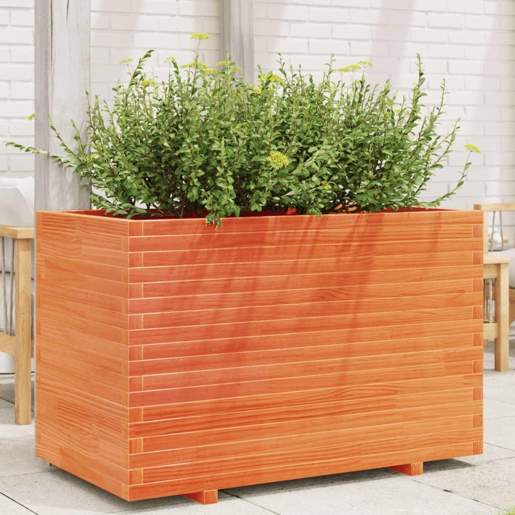 Plantekasse 110x60x72 cm massivt fyrretræ gyldenbrun Plantekasse 110x60x72 cm massivt fyrretræ gyldenbrun