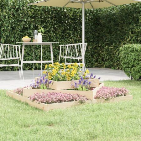 Plantekasse 112x112x27 cm massivt fyrretræ