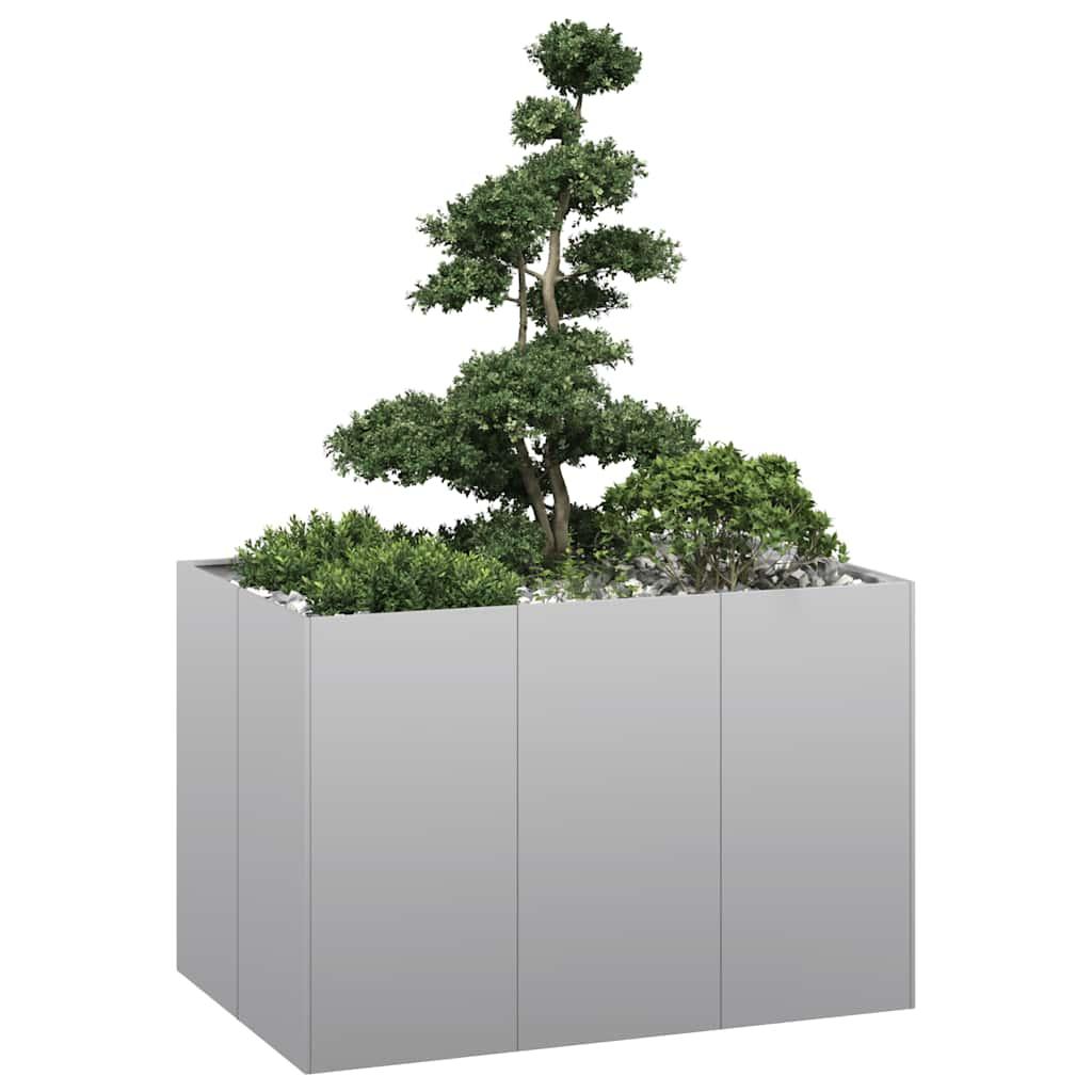 Plantekasse 120 x 80 x 80 cm i galvaniseret stål - højbed til have og terrasse Plantekasse 120 x 80 x 80 cm i galvaniseret stål - højbed til have og terrasse