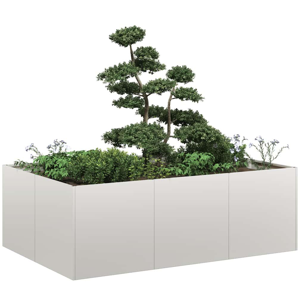 Plantekasse 120 × 80 × 40 cm i rustfrit stål - højbed til have og terrasse Plantekasse 120 × 80 × 40 cm i rustfrit stål - højbed til have og terrasse