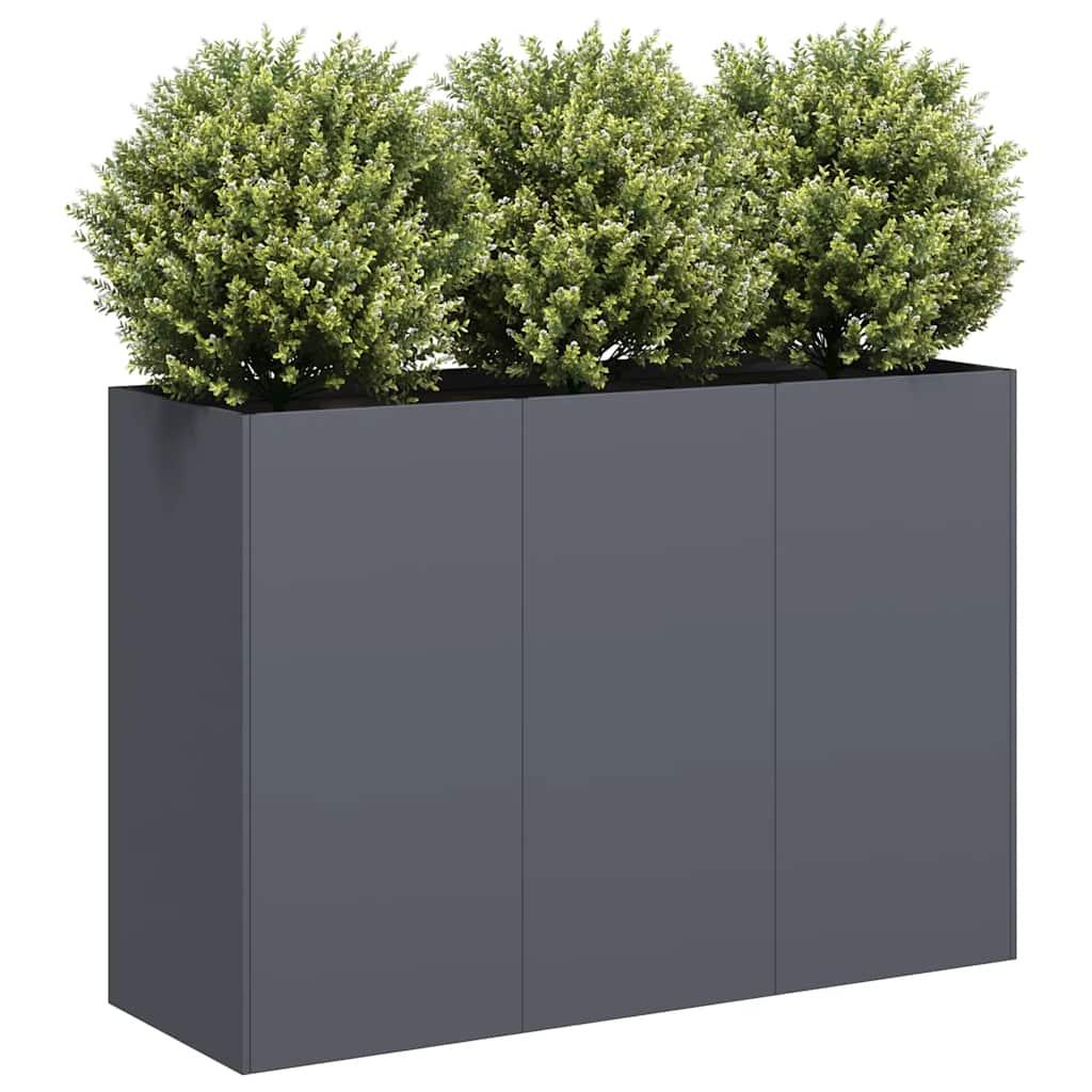 Plantekasse 120x40x80 cm koldvalset stål antracitgrå Plantekasse 120x40x80 cm koldvalset stål antracitgrå