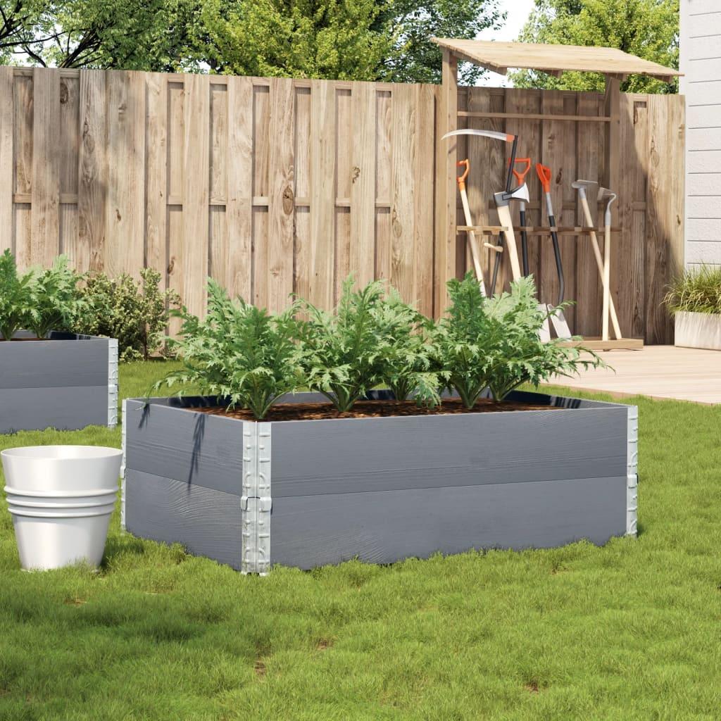 Plantekasse 120x80 cm massivt fyrretræ grå Plantekasse 120x80 cm massivt fyrretræ grå