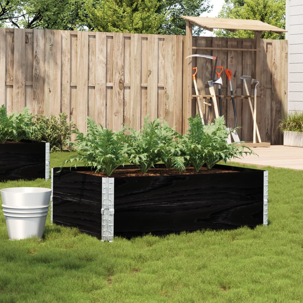 Plantekasse 120x80 cm massivt fyrretræ sort Plantekasse 120x80 cm massivt fyrretræ sort