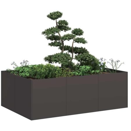 Plantekasse 120x80x40 cm stål sort