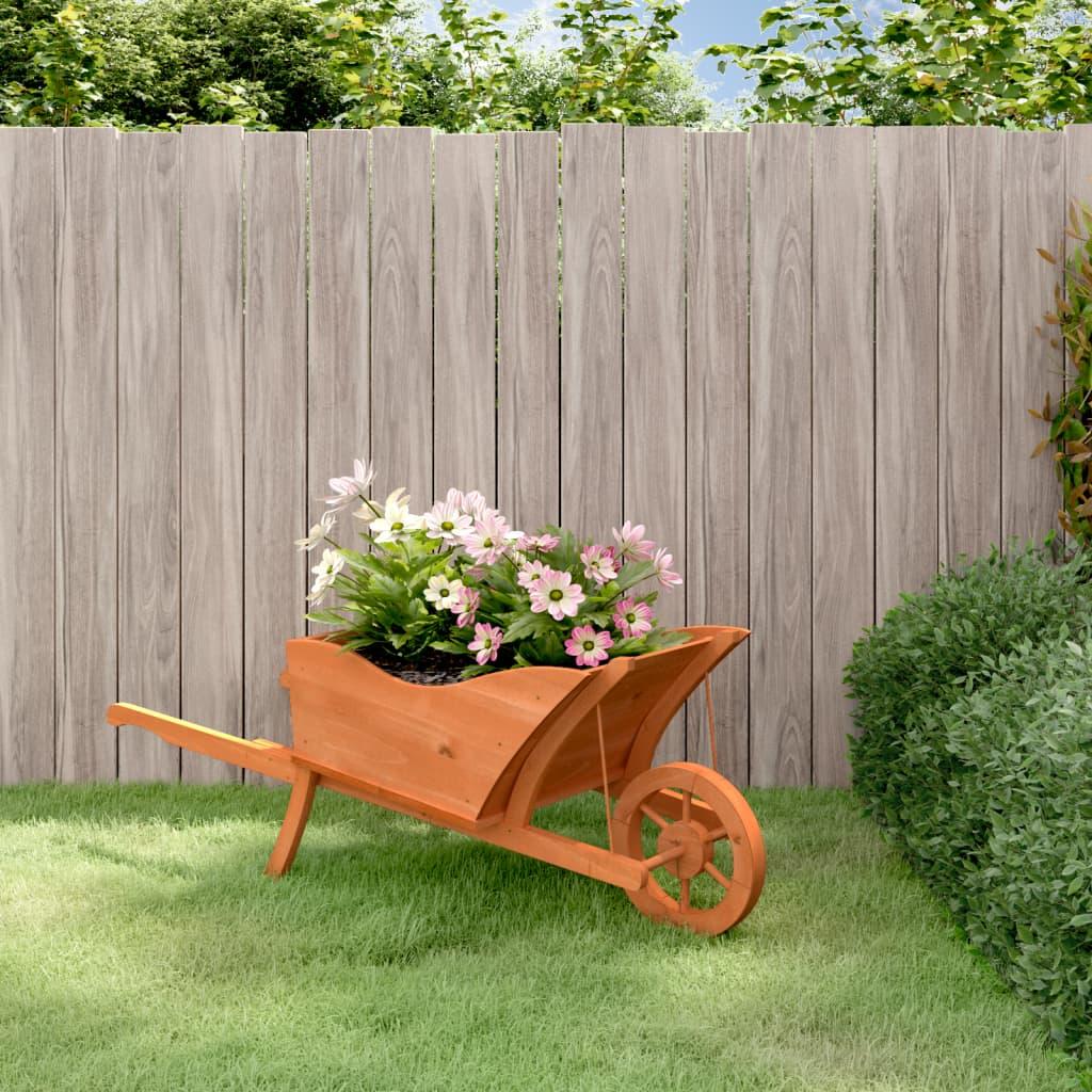 Plantekasse 128x45,5x43 cm trillebørsdesign massivt fyr Plantekasse 128x45,5x43 cm trillebørsdesign massivt fyr