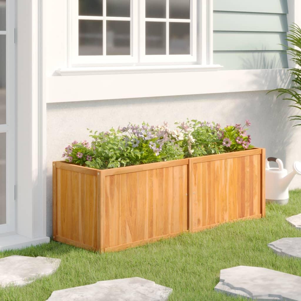 Plantekasse 150x50x50 cm massivt teaktræ Plantekasse 150x50x50 cm massivt teaktræ