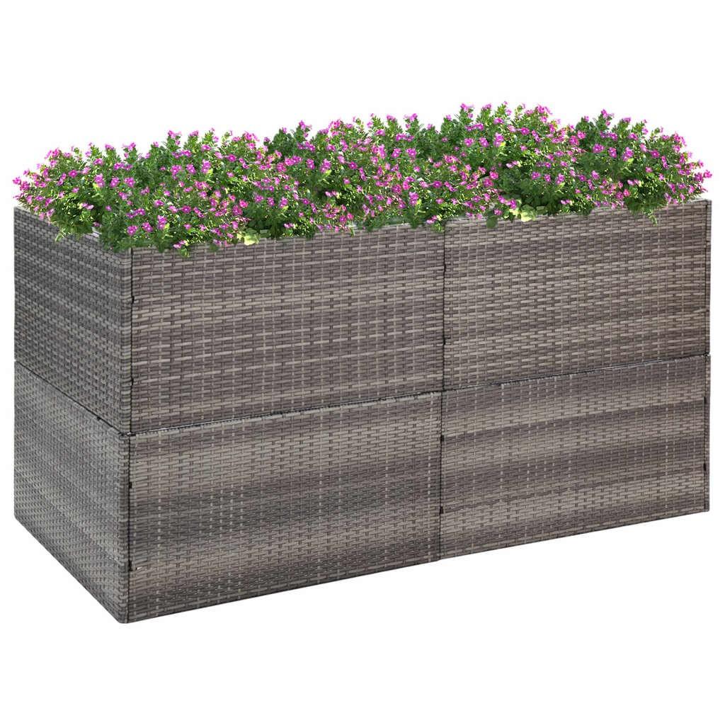 Plantekasse 157x80x80 cm polyrattan grå Plantekasse 157x80x80 cm polyrattan grå