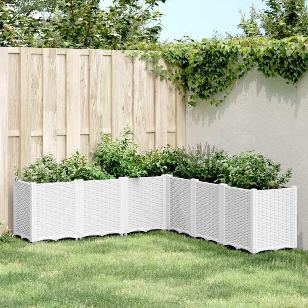 Plantekasse 160x160x53 cm PP hvid Plantekasse 160x160x53 cm PP hvid