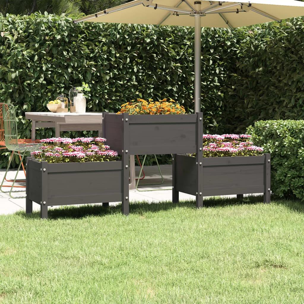 Plantekasse 178,5x44x75 cm massivt fyrretræ grå Plantekasse 178,5x44x75 cm massivt fyrretræ grå