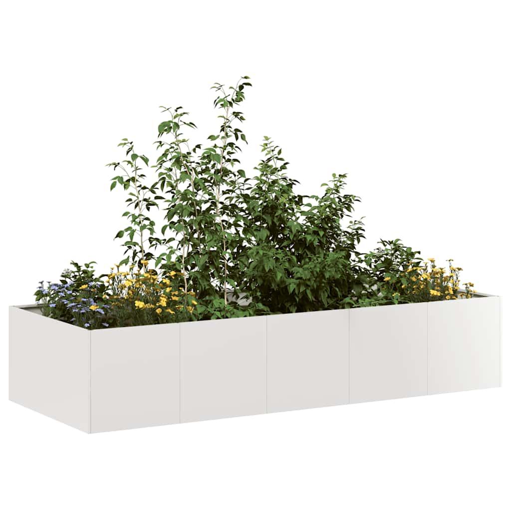 Plantekasse 200 × 80 × 40 cm i rustfrit stål - højbed til have og terrasse Plantekasse 200 × 80 × 40 cm i rustfrit stål - højbed til have og terrasse