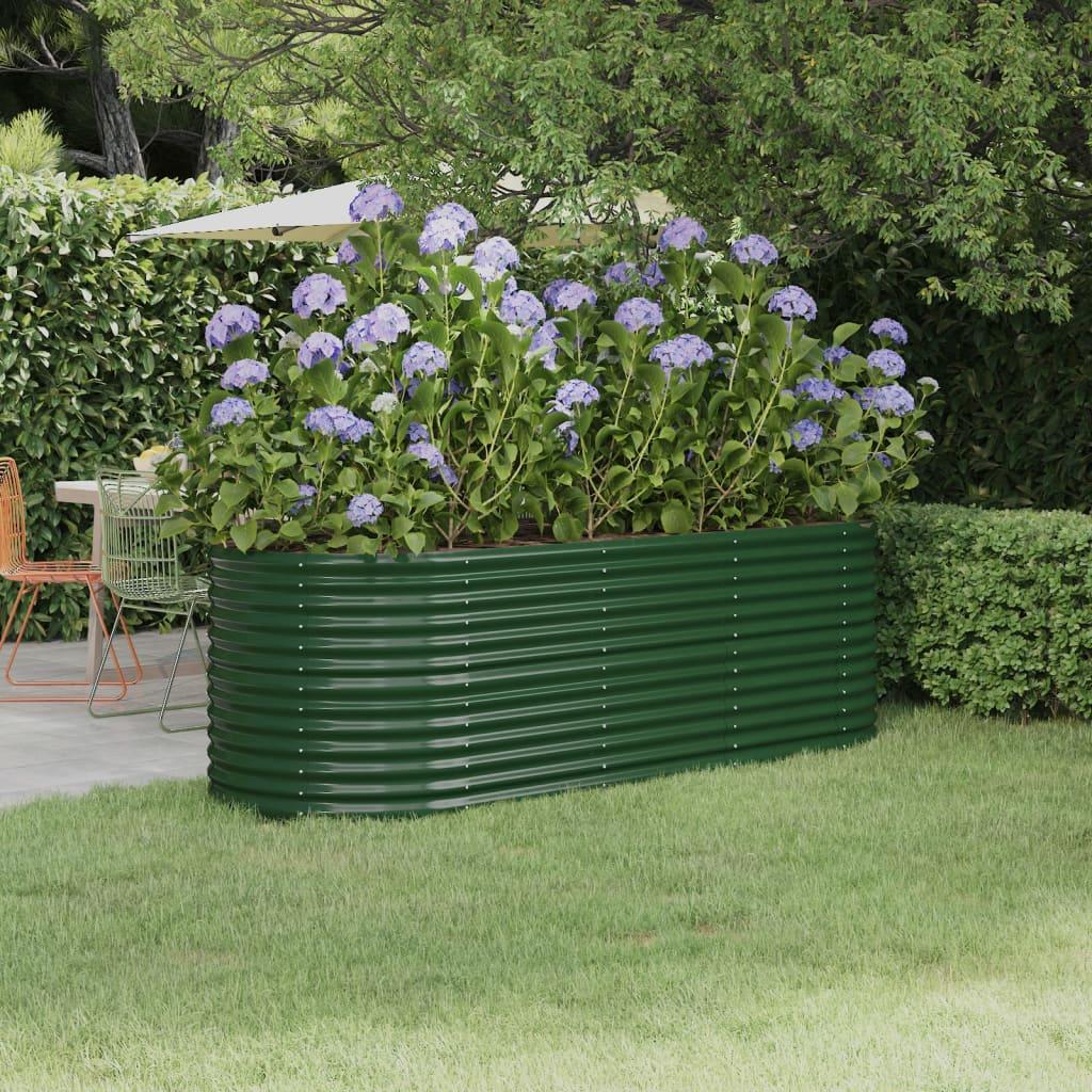 Plantekasse 224x80x68 cm galvaniseret stål grøn Plantekasse 224x80x68 cm galvaniseret stål grøn