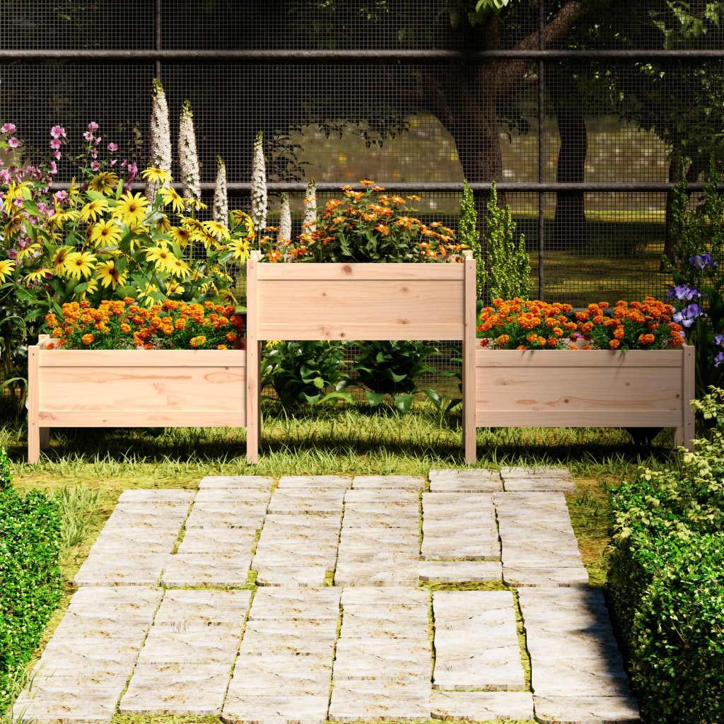 Plantekasse 245,5x44x75 cm massivt fyrretræ Plantekasse 245,5x44x75 cm massivt fyrretræ
