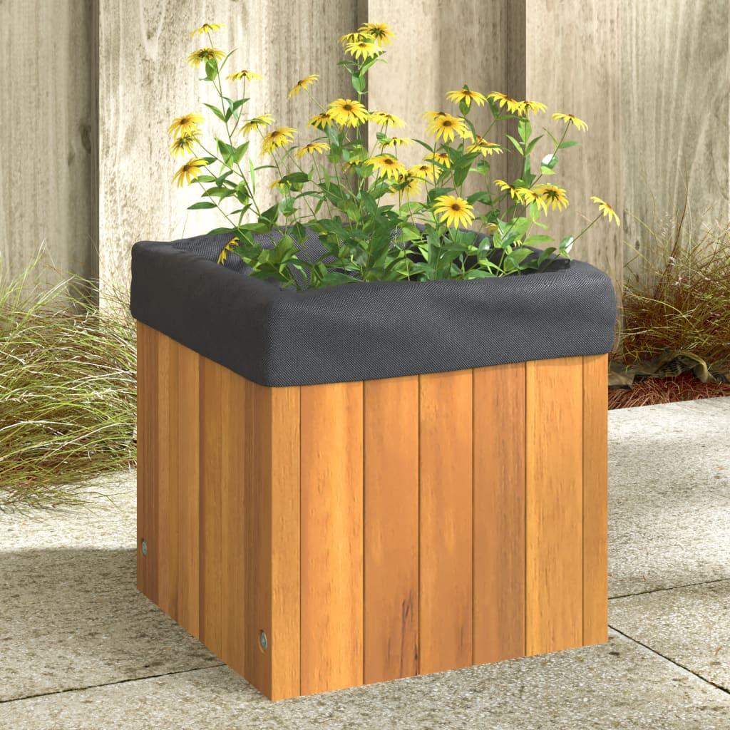 Plantekasse 25x25x25 cm massivt akacietræ Plantekasse 25x25x25 cm massivt akacietræ